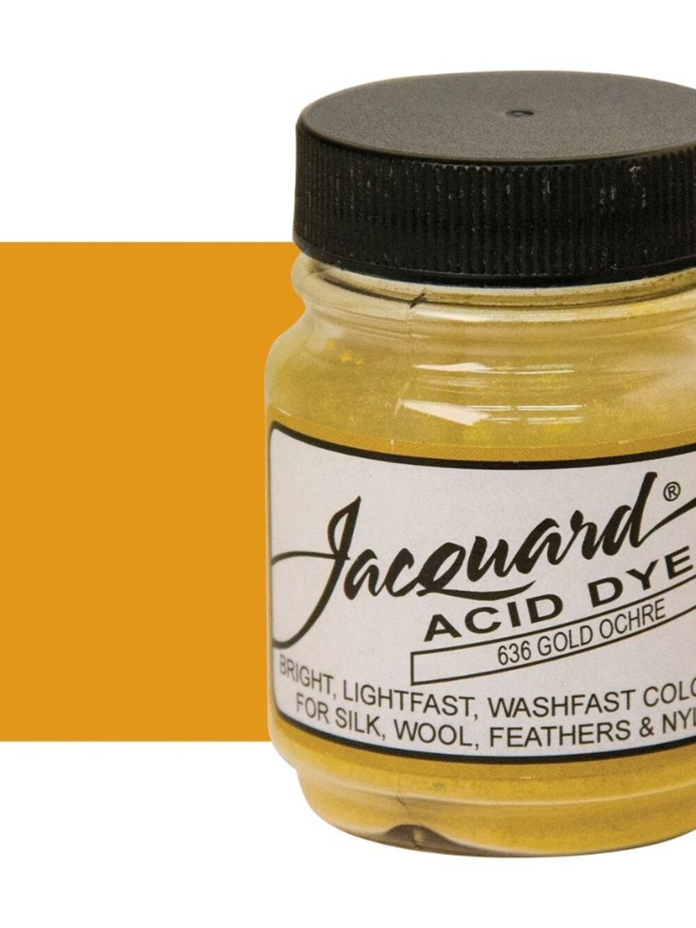 Jacquard Acid Dyes Gold Ochre 636 .5 Oz Jar For Wool Silk Nylon Cashmere Fur NEW